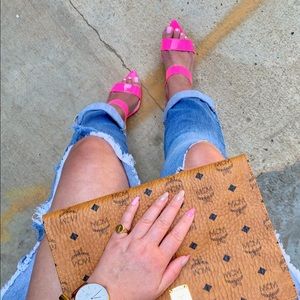 Neon Pink Patent Heels